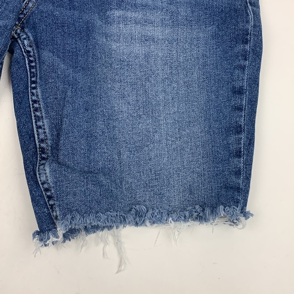 Hollister Skinny Denim Jean Shorts Epic Flex Size 30 Distressed Raw Hem Stretch - Picture 6 of 13